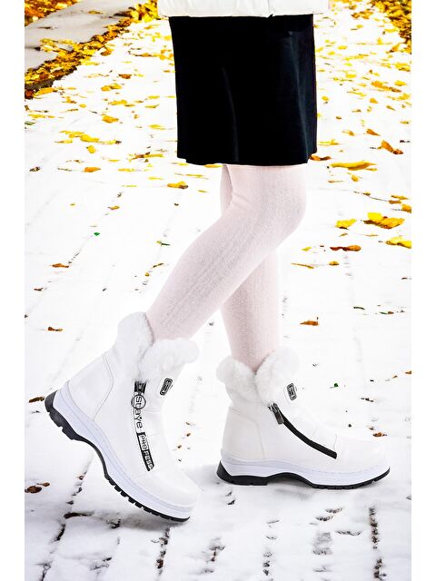 Kiko Kids 250 Rugan Çatlak Fermuarlı Kız Çocuk Bot Ayakkabı - S000084544-20063