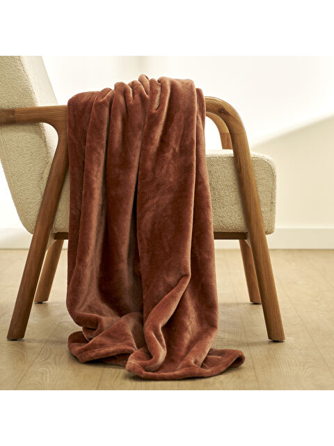 Bella Maison Shelly Wellsoft Tv Battaniyesi Kiremit (140x190 cm) - S000383359-18657