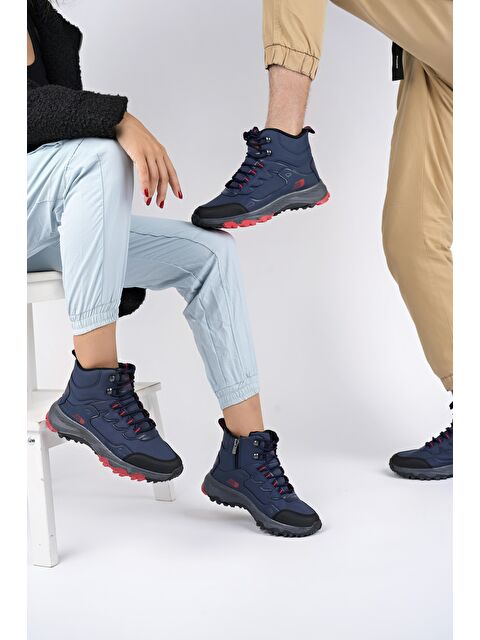 Muggo İZLAND Unisex Trekking Outdoor Bağcıklı Yandan Fermuarlı Kışlık Bot - S000133049-21164