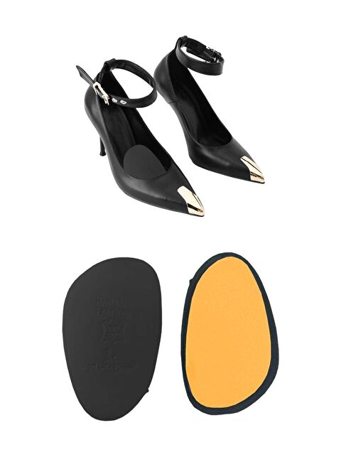 Black Deer Deri Ön Pençe Destekleyici Numara Küçültme Ayakkabı Daraltma Pedi 1 Çift - S000107517-19351