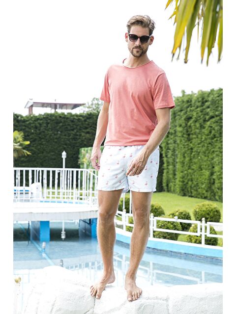 Buratti Desenli Deniz Şortu Belden Bağlamalı Cepli Mayo Short 380M388 - S000008329-17234