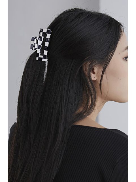 New Obsessions Dama Tahtası Lüks Kemik Mandal Toka - S000087284-20063