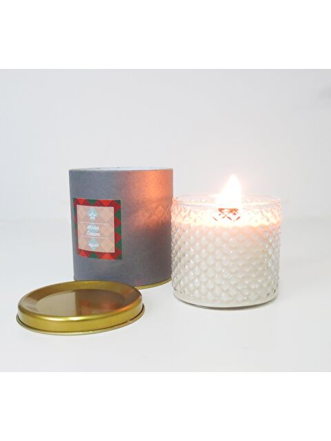 Missi Özel Kutulu Kristal Bardak Black Vanilya Kokulu Çıtırtılı Vegan Mum - S000077526-19965