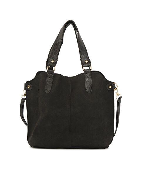 Bagmori Üç Bölmeli Çıtçıt Detaylı Nubuk Çanta - S000001260-19351