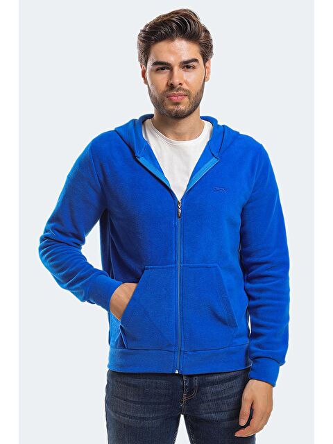 SLAZENGER SAMSON Erkek Fermuarlı Sweatshirt Saks Mavi - S000015310-23710