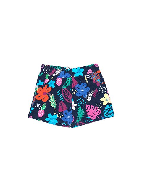 Lovetti Tropic Hibiscus Kız Çocuk Desenli Cepli Şort - S000057835-23173