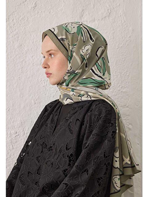 Fresh Scarfs Aspen Desen Şal Naturel Bej