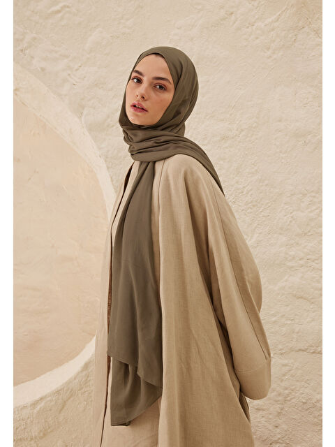 Fresh Scarfs Rami Viskon Şal Koyu Vizon