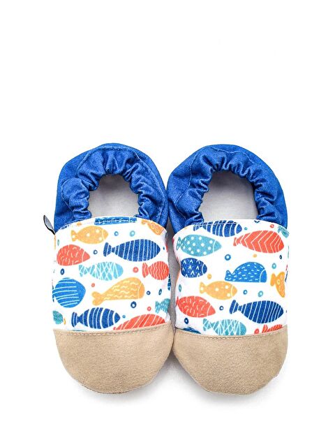 First Step Pamuk Astarlı Kaydırmaz Taban Patik-BALIK, Ev Botu Terliği Kreş Ayakkabısı Panduf F-833 - S000061236-23710