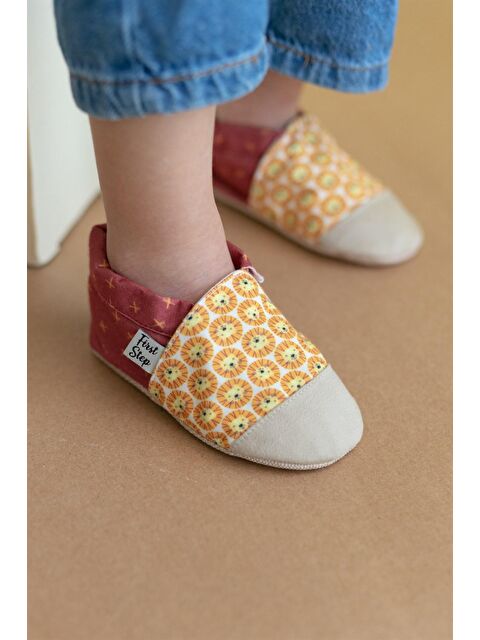 First Step Aslan Desenli Pamuk Astarlı Kaydırmaz Taban Patik - S000061236-20013