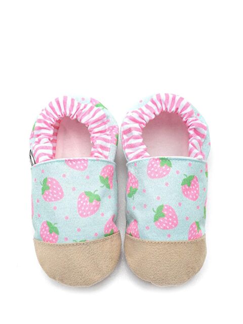 First Step Pamuk Astarlı Kaydırmaz Taban Patik-ÇİLEK, Ev Botu Terliği Kreş Ayakkabısı Panduf F-830 - S000061239-20024