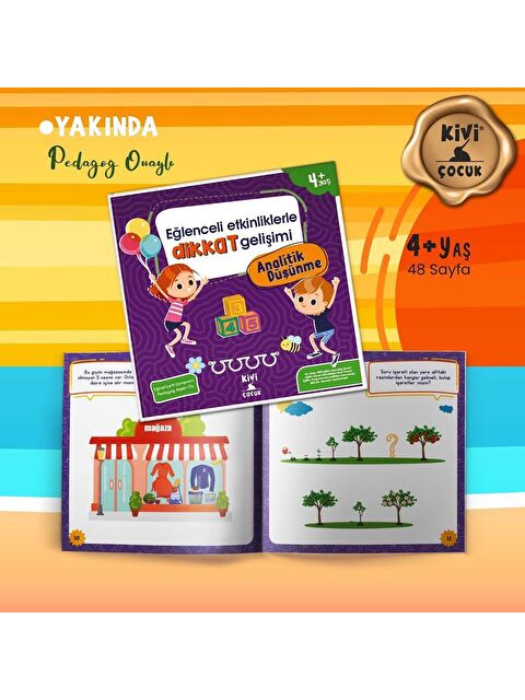 Kivi Çocuk 4+ Yaş Eğlenceli Etkinliklerle Dikkat Gelişimi Analitik Düşünme KTP - S000104754-27074