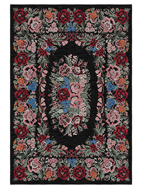 Homefesto Dekoratif Özel Tasarım Yıkanabilir İnce Kaymaz Tabanlı Modern Halı KECE FR46 - S000354190-19351