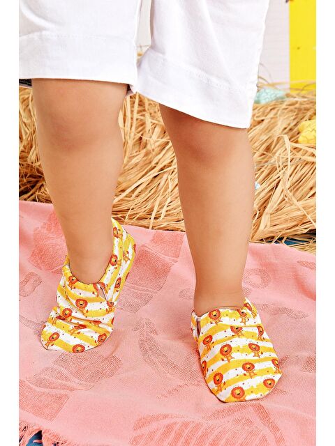 First Step Leon Desenli Kaydırmaz Taban Bebek Yazlık Patik - S000061240-20013