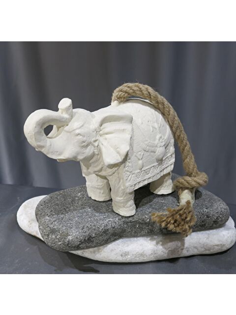 Missi Black Vanilya Kokulu Dekoratif Ekru Fil Kapı Stopperi/Masaüstü obje - S000076303-19965