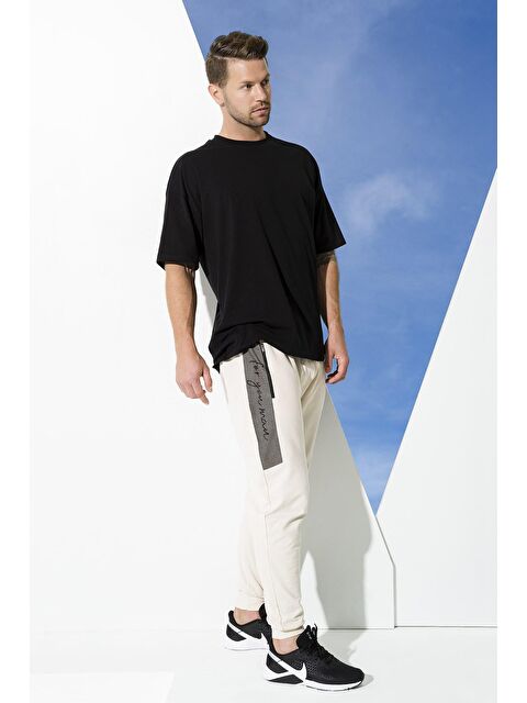 For You Man 2'li Yanı File Detay Tişört Taş Joger Takım - S000018001-25636