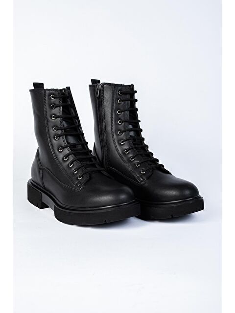 Letoon Yuvarlak Burunlu Fermuarlı Bağcıklı Erkek Bot