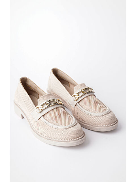 Muggo VİOLA Triko Metal Tokalı Kadın Loafer Günlük Ayakkabı - S000151769-26407
