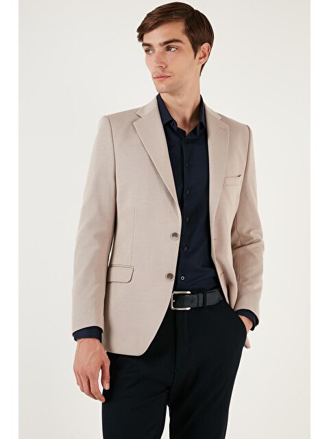 Buratti 6 Drop Çift Yırtmaçlı Kırçıllı Slim Fit Blazer Ceket 6601040 - S000058233-19928