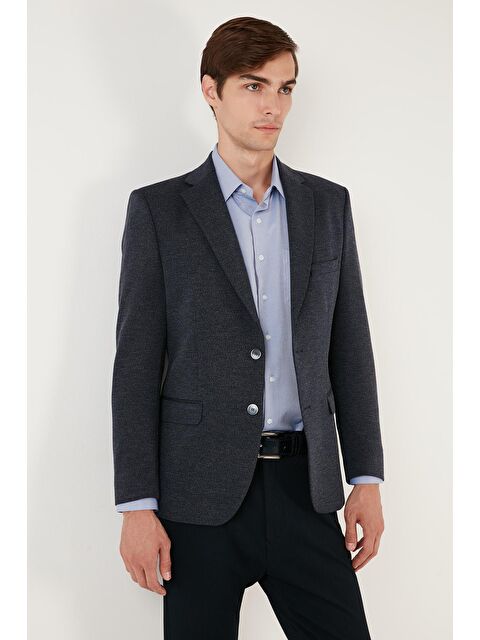 Buratti 6 Drop Çift Yırtmaçlı Kırçıllı Slim Fit Blazer Ceket 6601040 - S000058233-18761