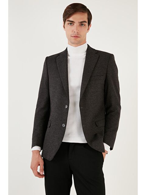Buratti 6 Drop Çift Yırtmaçlı Kırçıllı Slim Fit Blazer Ceket 6601030 - S000058235-19351