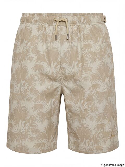 Haşema Kemer Toka Detaylı Vizon Erkek Kısa Havuz Ve Deniz Şortu 5054 - S000388177-26429