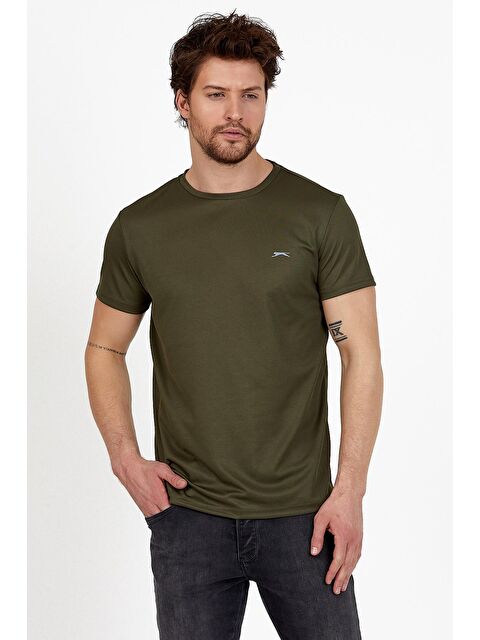 SLAZENGER REPUBLIC Erkek Kısa Kol Tişört Haki