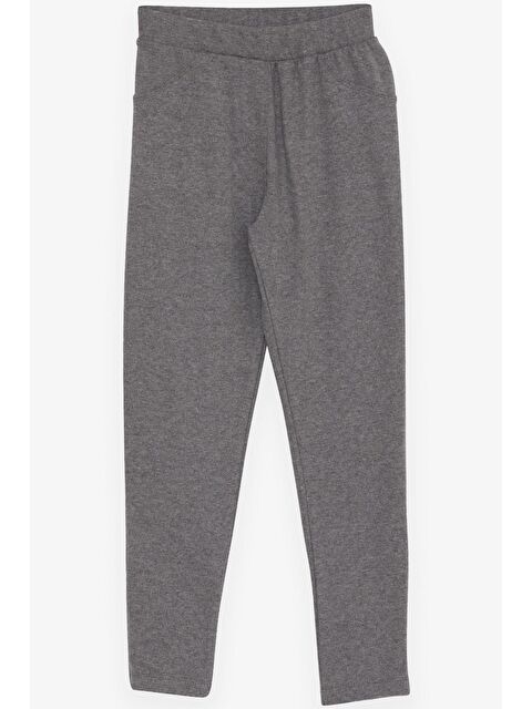 Breeze Kız Çocuk Tayt Arkası Cepli Koyu Gri Melanj (14 Yaş) - S000021600-29351