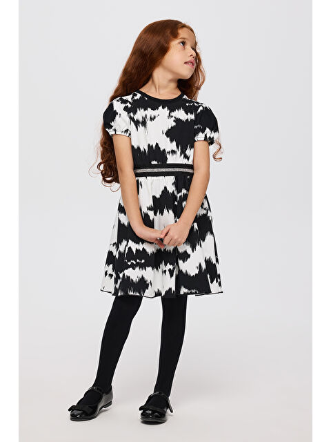 Panço Kız Çocuk Örme Siyah Elbise - S000471050-19351