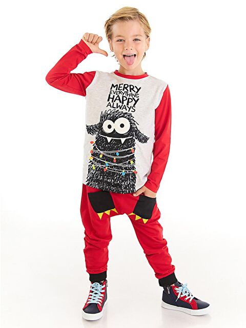Denokids Yılbaşı Canavarı Erkek Çocuk Pantolon Takım - S000080790-37328