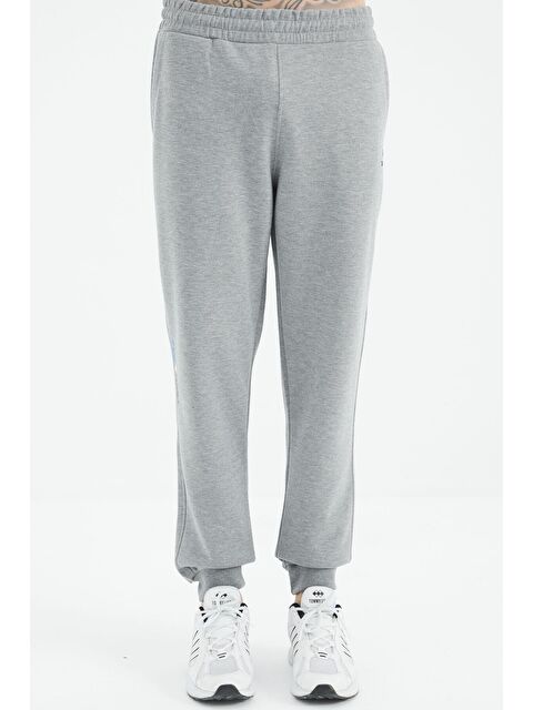Tommylife Gri Melanj Bağcıklı Dar Paça  Erkek Jogger Eşofman Altı - 84999 - S000084588-20600