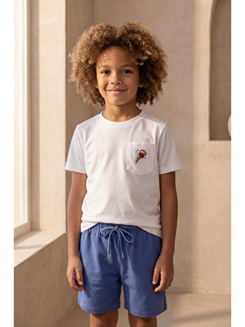 Katia And Bony Erkek Çocuk Floral Dondurma Desenli Şortlu Pijama Takımı - S000510822-19965