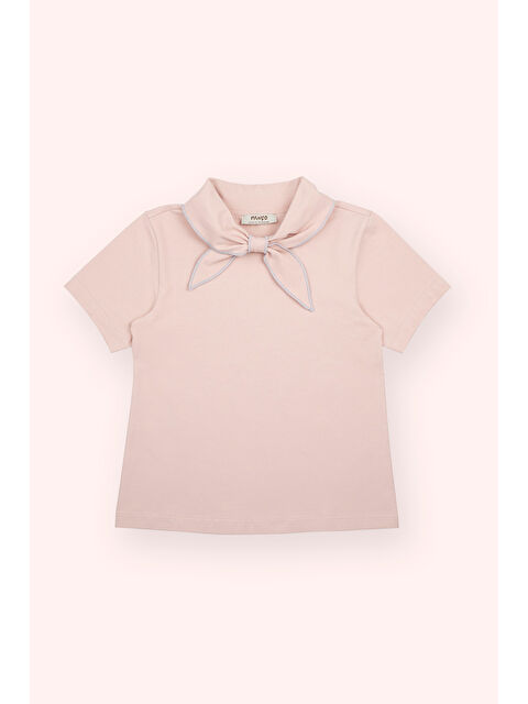 Panço Kız Çocuk Kısa Kollu Pembe Tişört - S000393811-20024