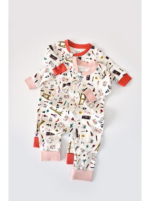 BabyCosy Organic  2'li Fermuarlı Tulum - S000083625-37243