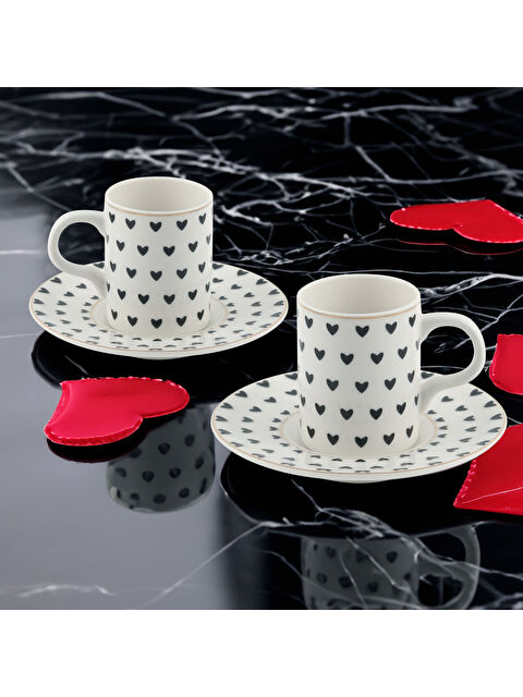 GÜRAL PORSELEN Camelia 2 Kişilik 4 Parça Kahve Takımı 6656 - S000274966-37646