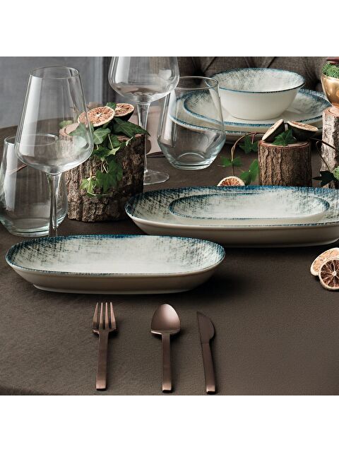 GÜRAL PORSELEN Enternasyonel 2 Parça 29 Cm Kayık Tabak 562 - S000345820-37646