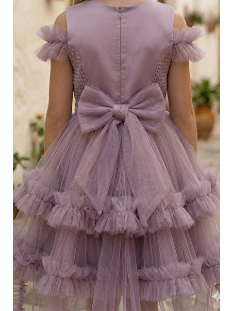 Pina Kids Kız Çocuk Kat Kat Tüllü Kuyruklu Prenses Elbise - S000516336-17878