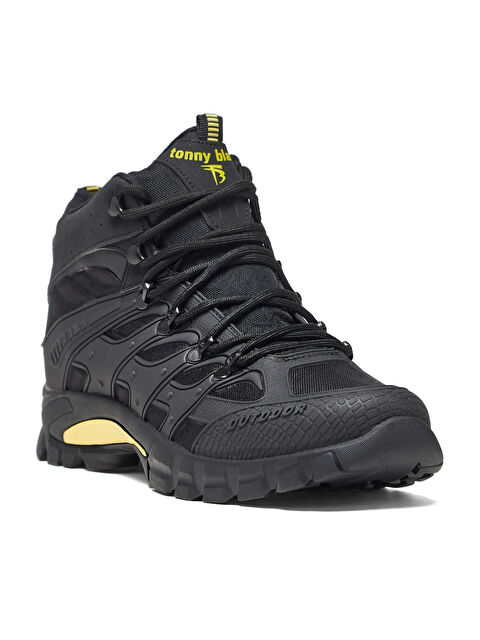 TONNY BLACK Unisex Sarı Siyah Rahat Kalıp Suı İtici Özellikli Bağcıklı Bot - S000104068-37418