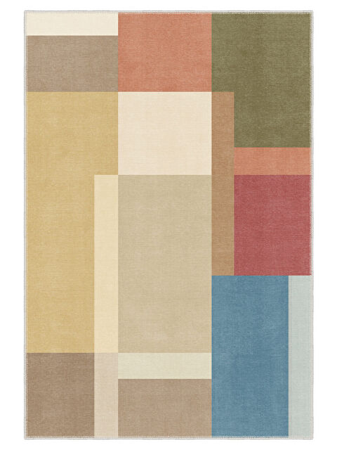 Homefesto Modern Dekoratif Yıkanabilir Kaymaz Taban Halı – İnce, Yumuşak Salon Halısı, Mutfak Halısı ve Yolluk - S000441681-19928