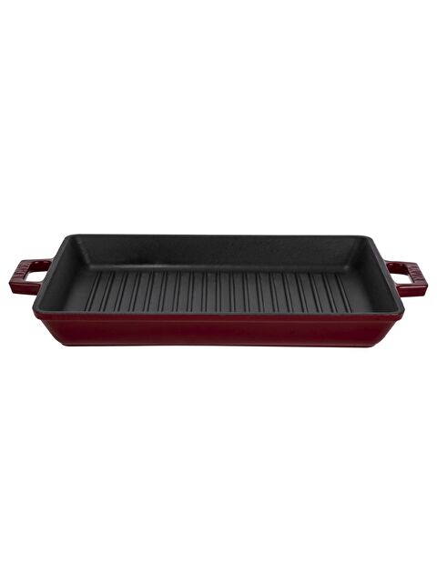 LAVA Dikdörtgen Izgara Tavası Döküm Demir Yekpare Çift Kulplu Ölçü 26x32cm. - S000435858-19951