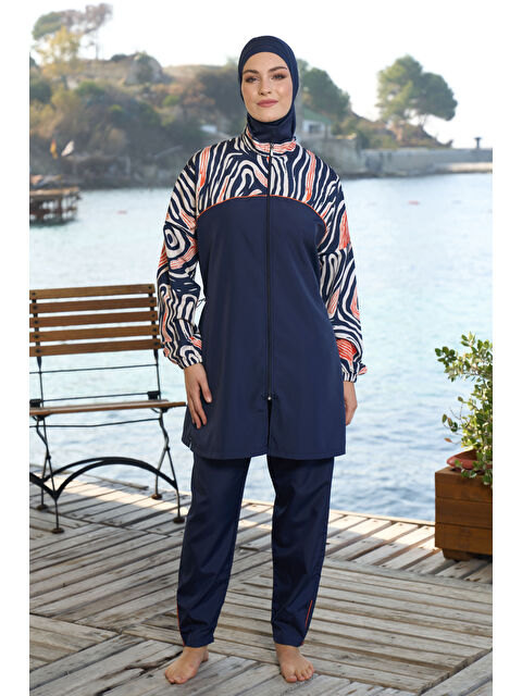 Remsa Paraşüt Tam Kapalı Tesettür Mayo 25962 Lacivert - S000354994-21164