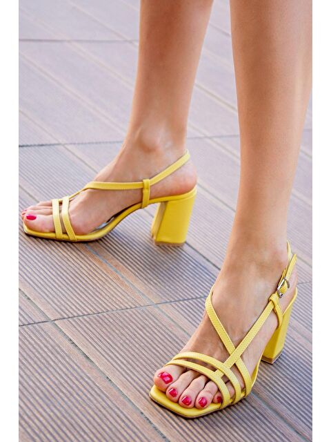 Fox Shoes Sarı Kadın Topuklu Ayakkabı H922741009 - S000042518-20072