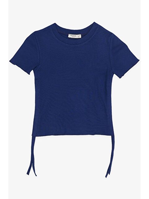 Breeze Kız Çocuk Tişört Yanları Büzgülü Koyu Mavi (8-14 Yaş) - S000022253-19393