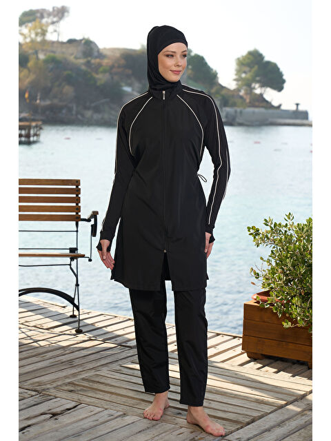 Remsa Paraşüt Tam Kapalı Tesettür Mayo 25960 Siyah - S000346950-19351