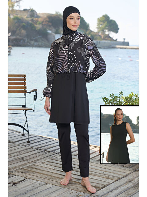 Remsa Tam Kapalı Tesettür Mayo 25971 Siyah - S000346949-19351