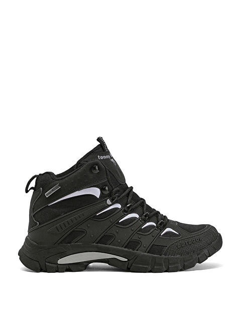 TONNY BLACK Unisex Siyah Açık Gri Rahat Kalıp Suı İtici Özellikli Bağcıklı Bot - S000104068-37430