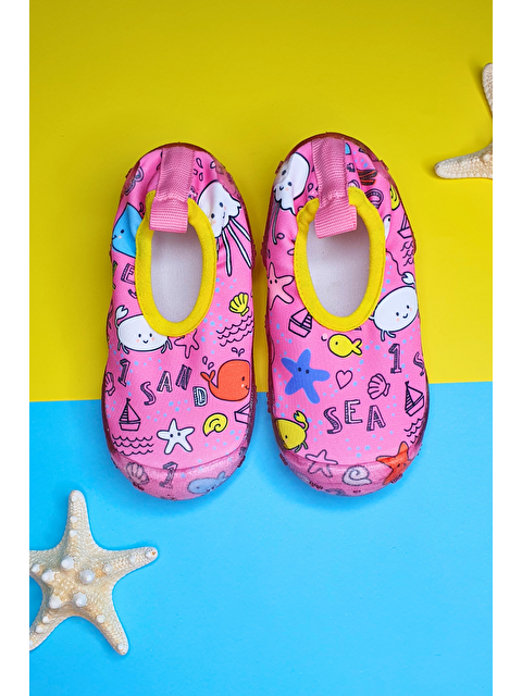First Step Pembe Sand Sea Kız Çocuk Kaydırmaz Taban Deniz Ayakkabısı-F-7033 - S000028386-20024