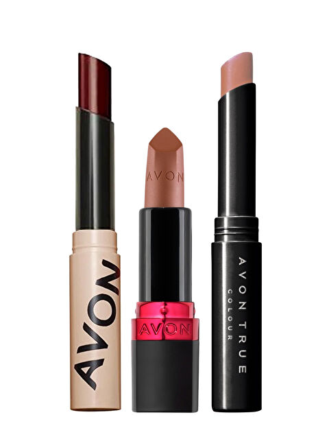 AVON Plum Tinted Balm ve Ultra Beauty Cappucino, Marvellous Mocha Ruj Paketi - S000188390-10231