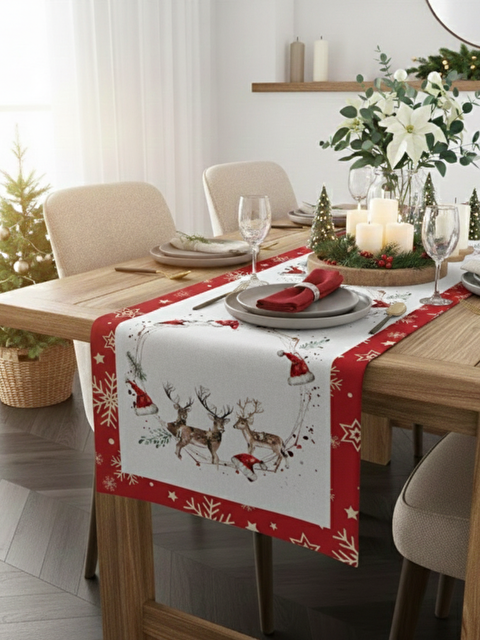 Evmila Yılbaşı Geyik 40x140 Cm Kadife Runner - S000282786-23173