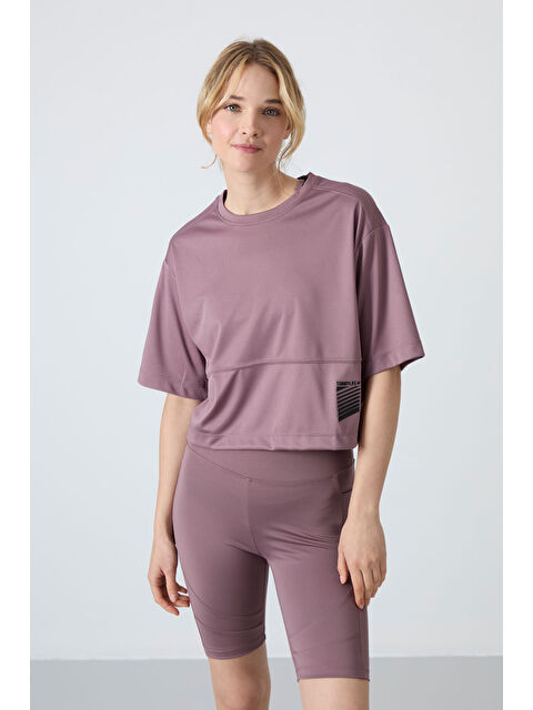 Tommylife Nefes Alan Dokulu İnce Oversize Fit Performans Kadın Tişört - 97284